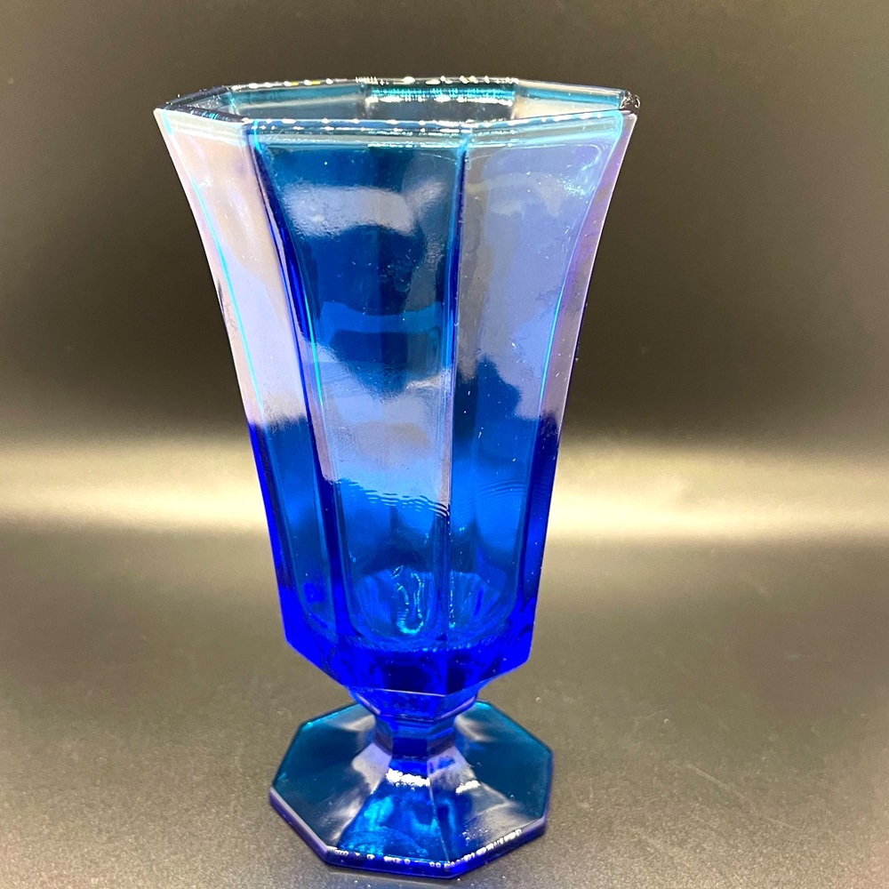 Vintage Blue Goblet/Vase